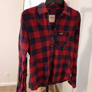 Blue and red flannel